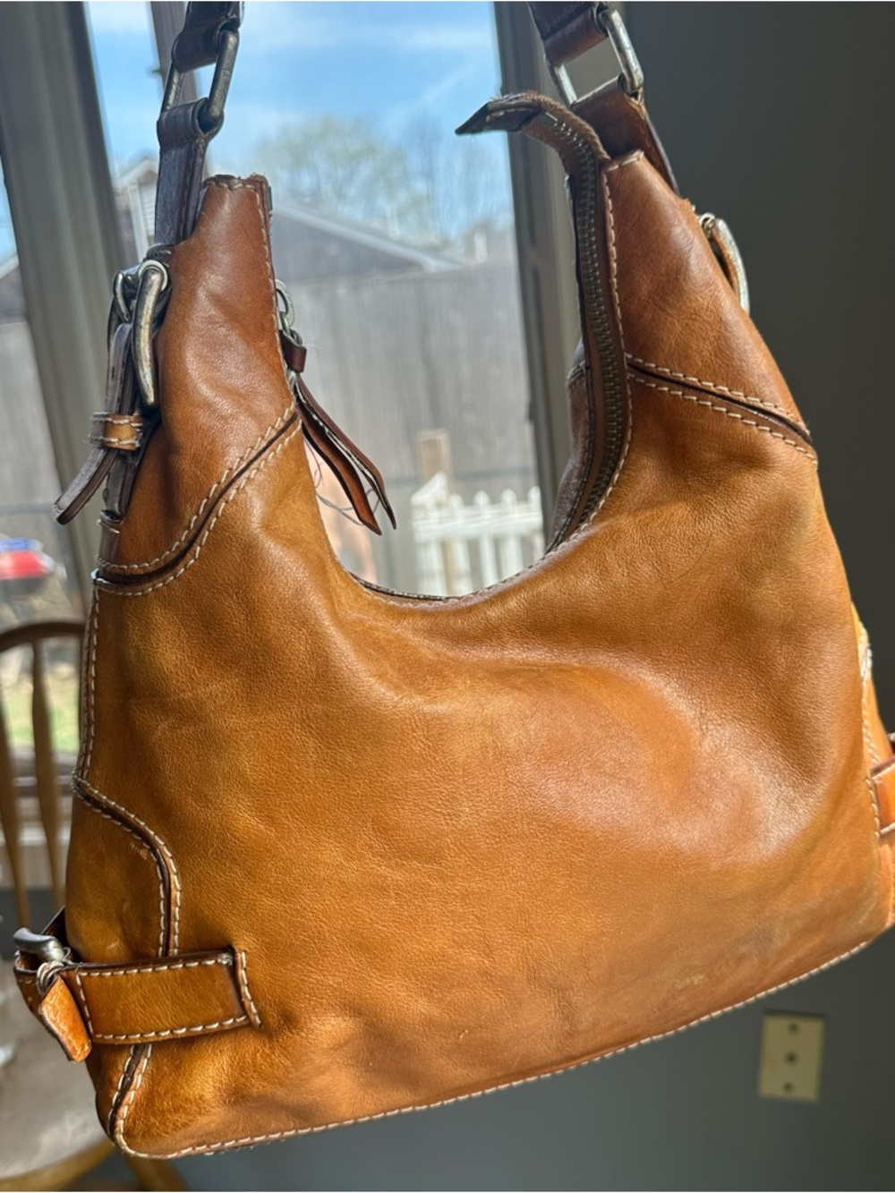 Y2K Vintage Michael Kors Brown Leather Purse Shoulder Bag HandBag